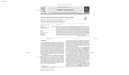 A discrete element model of concrete for cyclic loading
